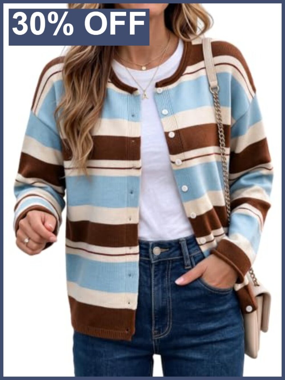 Women's Long Sleeve Button Down Knit Cardigan Sweater